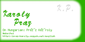 karoly praz business card